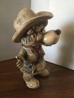 Vintage Creative Mfg  1977 Plastic Vinyl Cowgirl Dog Bank 9 5    H Removable Head