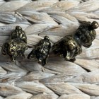 Rare Vintage Austrian Cast Bronze Poodle Spaniel Figurine Family Of 3