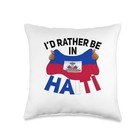 Haiti Haitian Flag Day Throw Pillow 16x16
