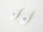 Fine Pair Of Chinese Bule Ground Famille Rose Sgraffiato Spoons
