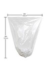40-45 Gallon Clear Trash Can Liners - 40  X 48      High Density Garbage Bags -   