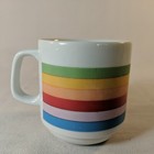 Rare Vintage Apple Macintosh Rainbow Mug Mac Ceramic Computer 80s Lisa Era Logo