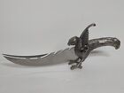 Fantasy Dagger Knife W  Sheath Eagle   Snake 8 5  Blade 14  Sheathed Silver Read