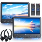 2x10 5  Hd Car Headrest Dvd Player Tv For Kids Hdmi Sd Usb Rechargeable Battery