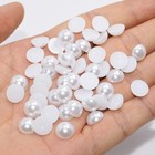 Large Flat Back Pearls White Big Flatback Round Half Crafts Diy 100 Pcs 18mm