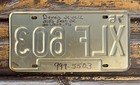 1976 Georgia License Plate Xlf 603 W  1981 Sticker Clarke County
