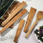 Slate   Royce 5-piece Acacia Wood Utencil Set  Non-toxic Wooden Kitchen Tools   
