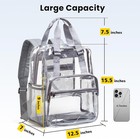 Vorspack Clear Backpack Heavy Duty - Large Book Bag With Grey 