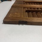 Vintage Set Of Louvered Wooden Shutters 26    X 17   - Unpainted With Knobs
