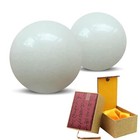 Natural Marble Baoding Chinese Meditation Balls  Stress Small-1 38  White
