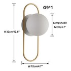 Flyrose Gold Glass Globe Wall Sconce Set Of 2 Mid-century Modern Vintage Brass