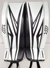Brian s Custom Pro Gnetik3 Goalie Leg Pads -senior 32  2 Black white