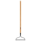  47 In  Wood Handle Coated Steel Garden Bow Rake Wood Handle Welded Tines 14-tin