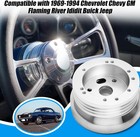 For Gm Chevy 5   6 Hole Steering Wheel Polished Hub Adapter Flaming River Ididit