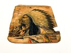 Antique Colorful Etching Of Indian Chief