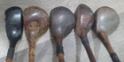 5 Antique Vintage Hickory Wood Shaft Golf Club Woods Need Work Poor Condition