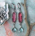 Tourmaline Tone Silver Sundance Charm Handmade Earrings Artisan Jewelry