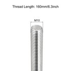 Fully Threaded Rod M10 X 160mm 1 5mm Thread Pitch 304 Stainless Steel Right Hand