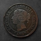 1859          Canada Victoria Large Cent   Narrow 9   Free Shipping 