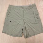 L l  Bean Vista Trekking Shorts Womens 10 Sage Gray 9 Inseam Stretch Hiking Gorp