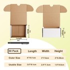 50 Packs 4x3x2 Small Shipping Boxes  White 4 X 3 X 2 Inches Corrugated Cardbo   