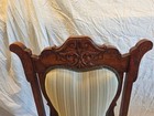 Victorian Parlor Set 19th Century Carved Mahogany Frame Chair And Loveseat