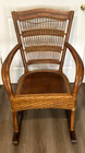 Vintage Mid Century Modern Bamboo Rattan Rocking Arm Chair - Nice  