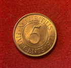 Mauritius 1971 5 Cents Bronze Coin Km 34 500k Mintage T4480a