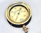 1898 Antique 6  Brass Gauge Steam Pressure Jas  Marsh   Co   1865-1907 Tm 