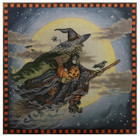 Needlepoint Handpainted Christmas Liz Goodrick Dillon Witch s Moonlit Ride