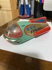 Vintage 1960s Explorer Moon Rocket Space Ship  Tin  Japan Authentic Original 