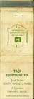 John Deere Matchbook Cover 2 Leg Lawn   Garden Tack Equipment Granby Mass
