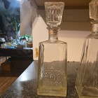Vintage Embossed Crown Whiskey Bottles Decanter 750 Ml   24 Oz W  Stoppers