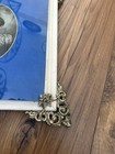 Gorgeous Antique Frame With Ornate Silver Plate Filigree Corners  With Photo 