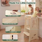 General Toddler Standing Tower  Height-adjustable Step Stool For Kids -natural