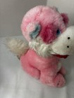 Vintage 1979 Dan-dee Pink Cat Dog Plush Heart Shaped Nose