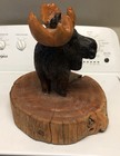 Hand Carved Wood Bull Moose Figurine  12    X 12   