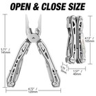 Flissa 16-in-1 Multi Tool Plier Portable Compact Edc Multitool With Pocket Knife