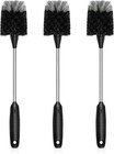 Water Bottle Brush Set 3 Pack Stainless Steel Handle Non Slip Grip Cleaners