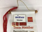 Wells Fargo Employee Recognition Banner With 36 Award Pins Volunteer Badges