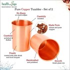 Healthandyoga    Qcup Pure Copper Tumblers For Drinking - Ayurvedic Health Pure   