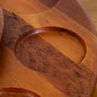 Mid Century Danish Modern Two Tier Digsmed Solid Teak Lazy Susan Tray Denmark