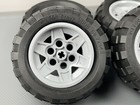 Lego Light Bluish Gray Wheels 43 2mmx 26mm Wheel 68 7 X 37 R Technic Tires  x4 