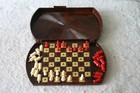 Vintage E s  Lowe Co  Travel Chess Pocket Celluloid Case - Missing Pieces