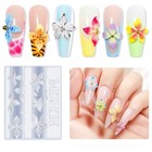 3d Nail Molds For Nail Art - 1pc Silicone Flower Charm Nail Molds