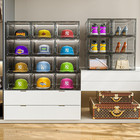 Hat Organizer Box For Baseball Caps  6 Pack Stackable Hat Storage Box  Hat Holde