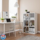 6-cube Storage Organizer  White Bookshelf With Open Compartments 
