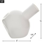 White Abstract Vase - 6  High - Glass