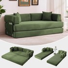    convertible Sleeper Sofa Bed folding Floor Futon Couch W adjustable Armrest pil