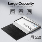 Metal Pu Leather Pocket Card Holder - Slim Business Id Credit Card Case Wallet